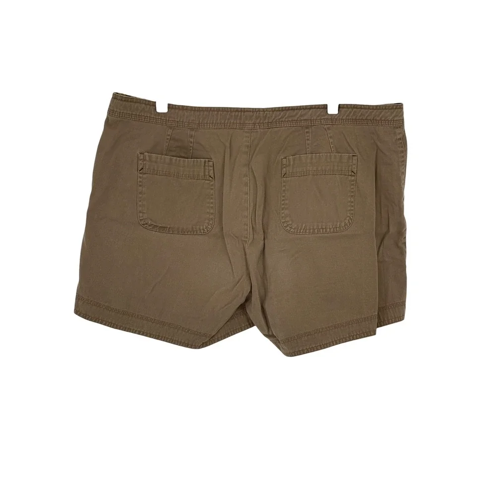 Natural Reflections‎ Utility Shorts Brown Drawstring 100% Cotton 18 - Picture 2 of 6